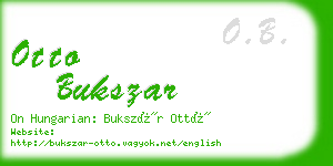 otto bukszar business card